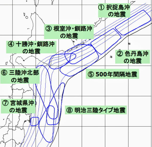 地震の発生位置